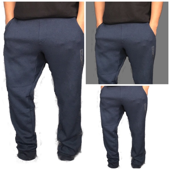 Men’s navy premium slim jogger sweatpants NWT - Picture 2 of 4